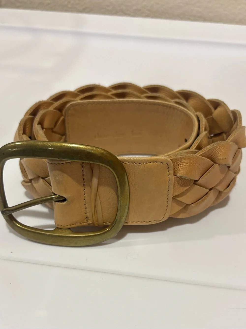 Christian K Leather Braided Belt 🌵Small